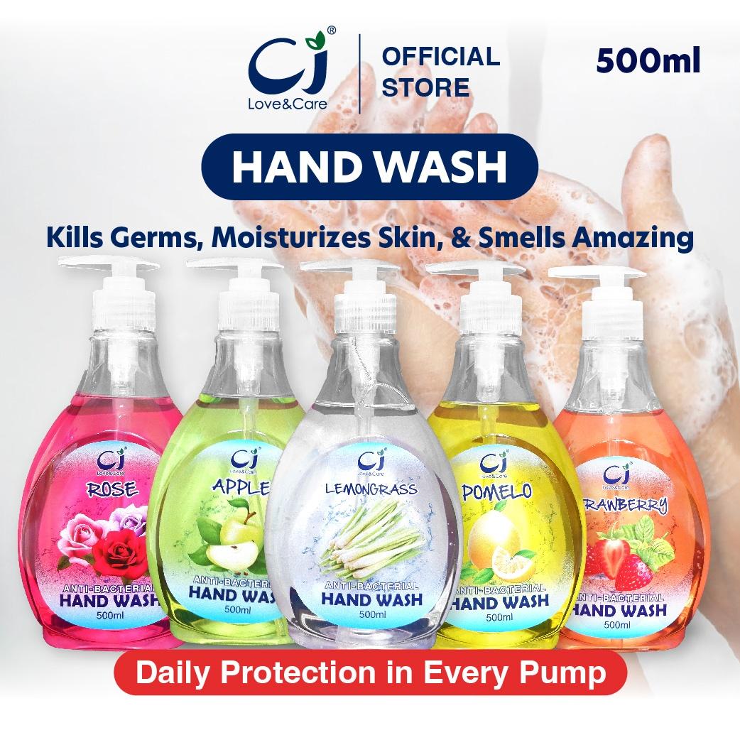 CJ Sanitizing Hand Wash 500ml [ Rose | Apple | Lemongrass | Pomelo | Strawberry ]