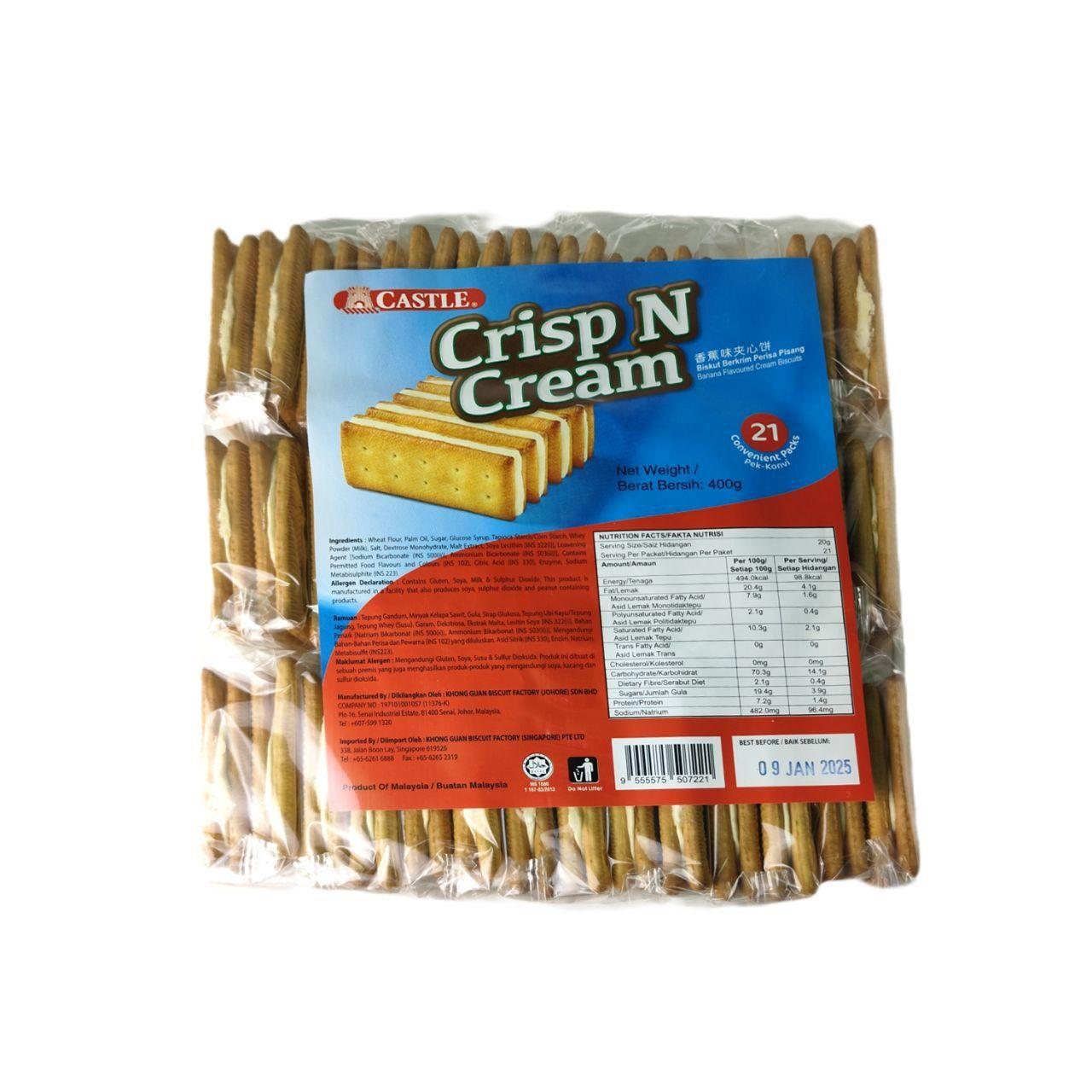 Castle Crisp N Cream 400G (21's)