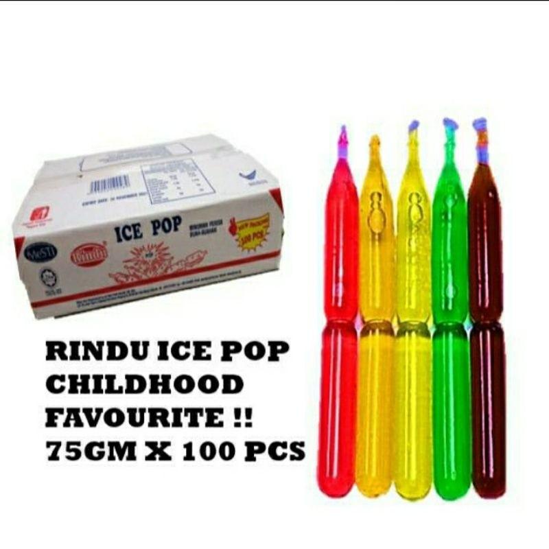 Rindu Ice Pop Minuman Perisa Buah-Buahan 100PCS