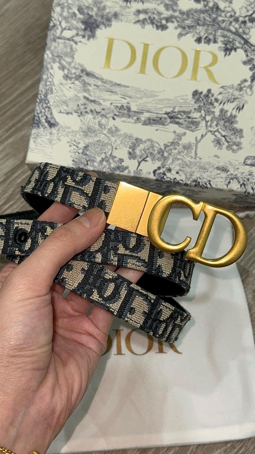 DIOR CD REVERSIBLE BELT 20MM 双面可用腰带