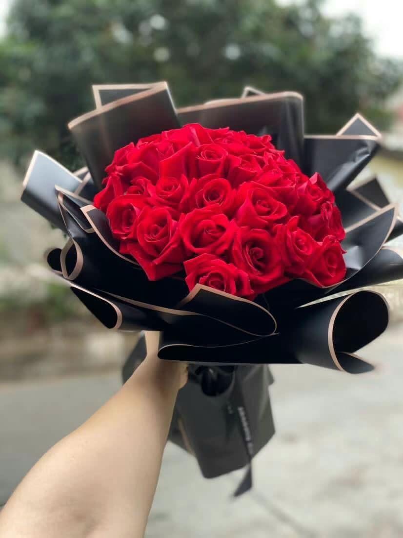 21 stalks Red roses fresh Flower Bouquet