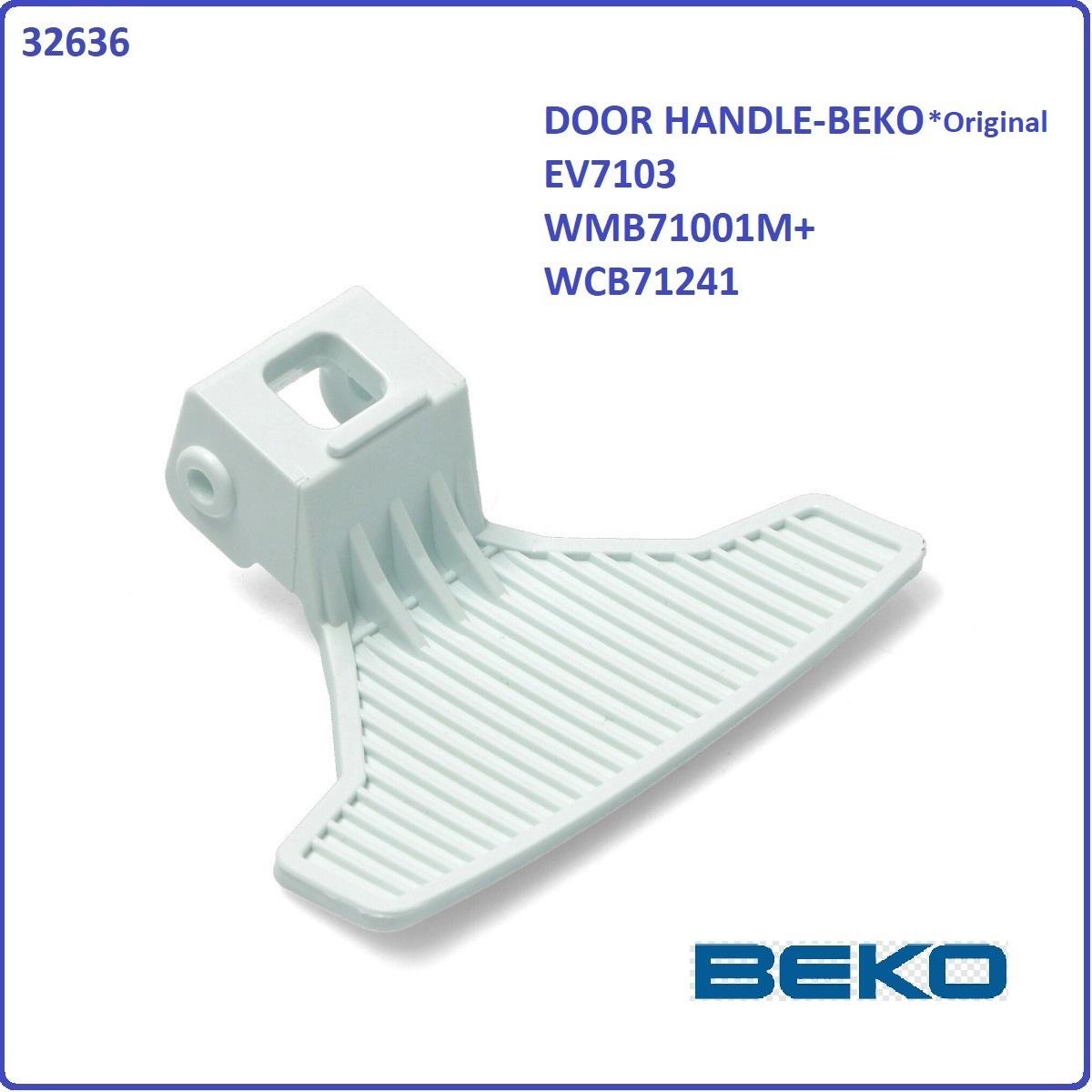 BEKO EV7103 / WMB61221W / WMB71001M+ / WCB71241 DOOR HANDLE Original White Colour for washing machine use