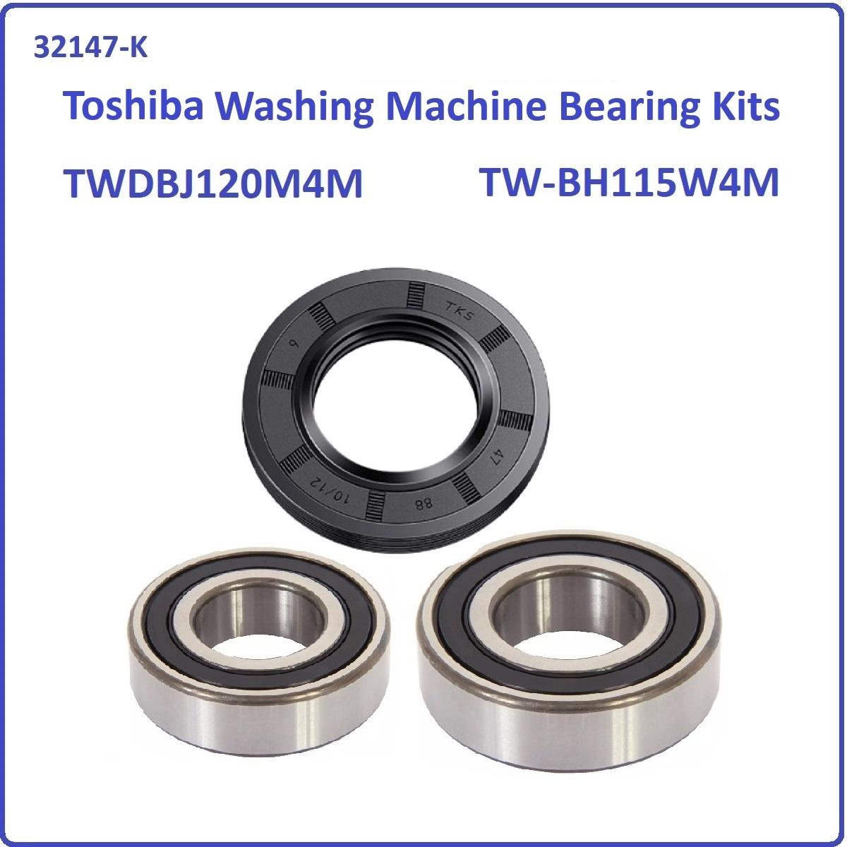 Toshiba TW-BH115W4M / TWD-BJ120M4M Drum Shaft for washing machine use Bearing Kit