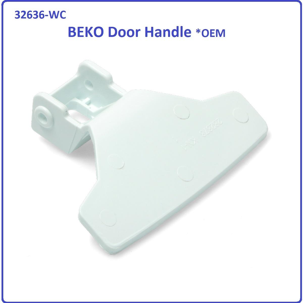 BEKO EV7103 / WMB61221W / WMB71001M+ / WCB71241 DOOR HANDLE OEM White Colour for washing machine use