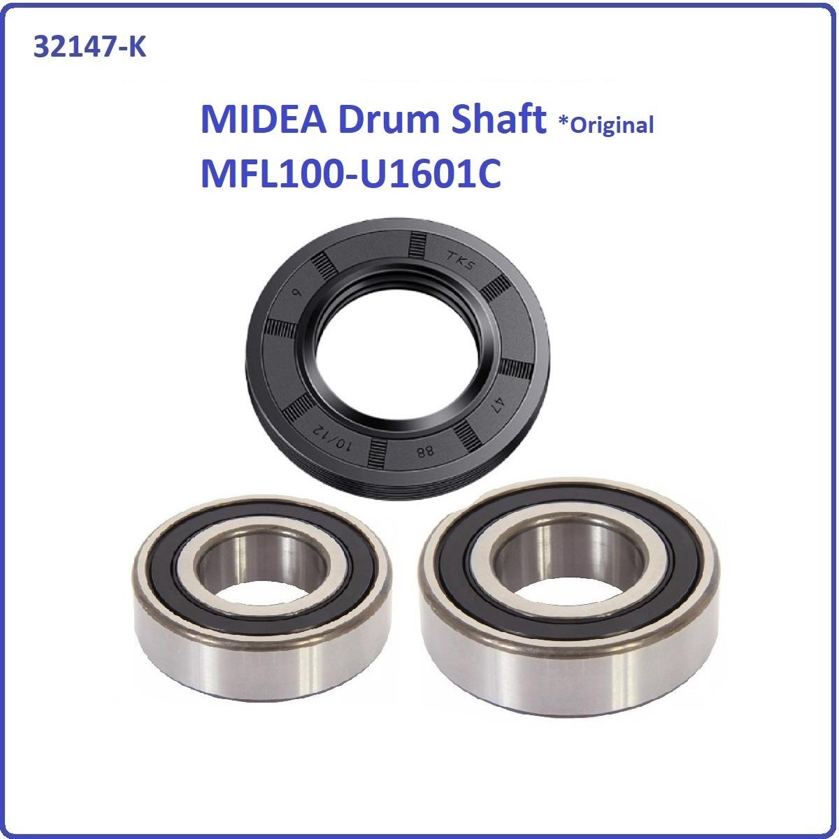 MIDEA MFL100-U1601C Original Drum Shaft for washing machine use Bearing Kit