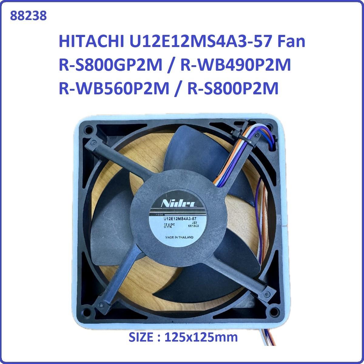HITACHI U12E12MS4A3-57 R-S800GP2M / R-S800PS2 / R-WB490P2M / R-WB560P2M / R-S800P2M DC12V Fan for refrigeratoe use