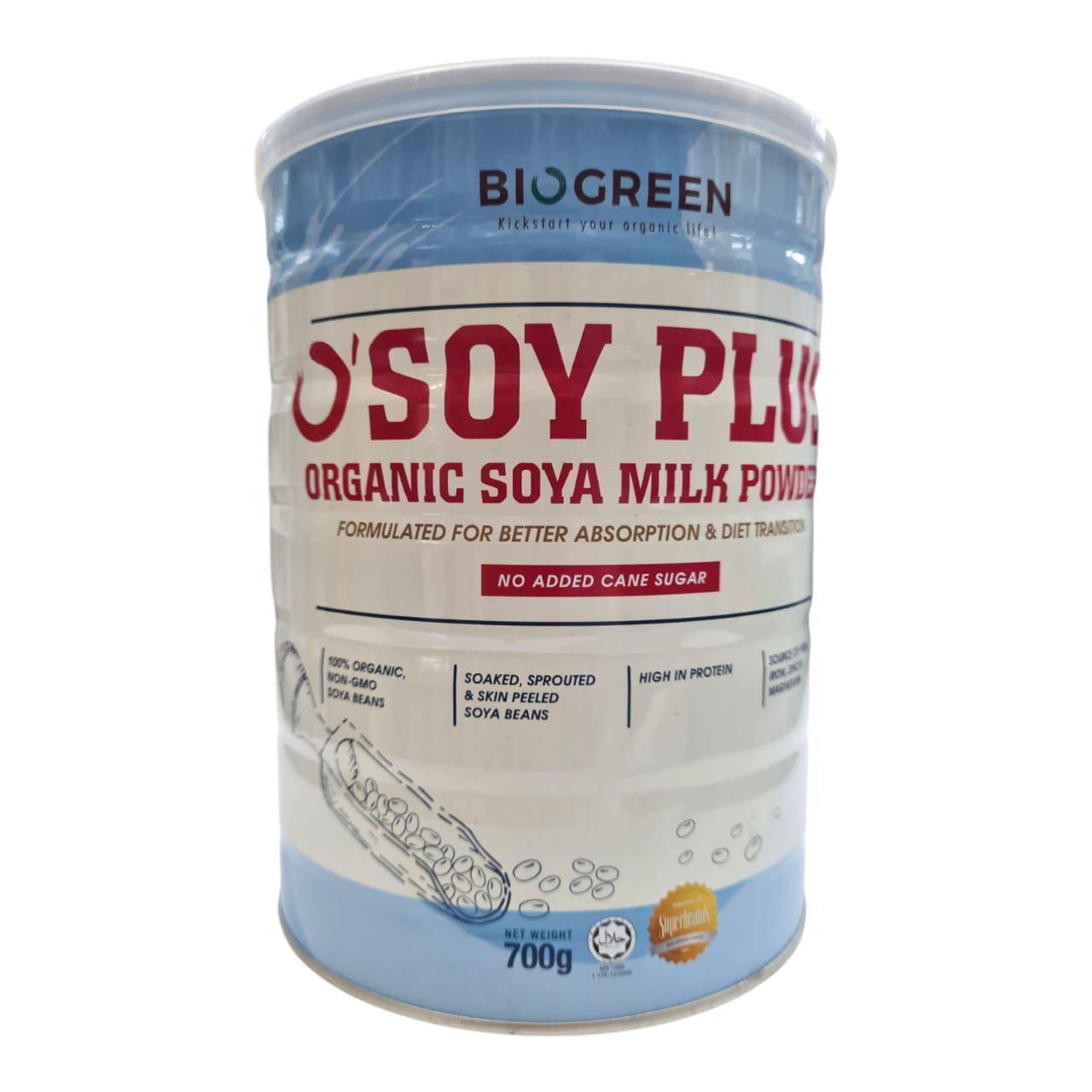 Biogreen O'Soy Plus No Added Cane Sugar 700g