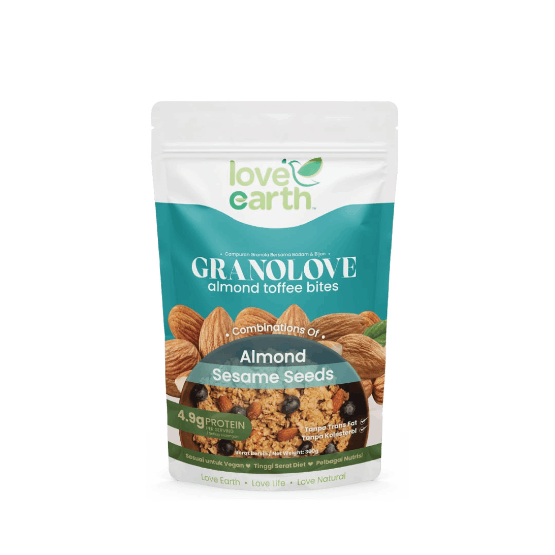 Love earth granolove almond toffee 300g