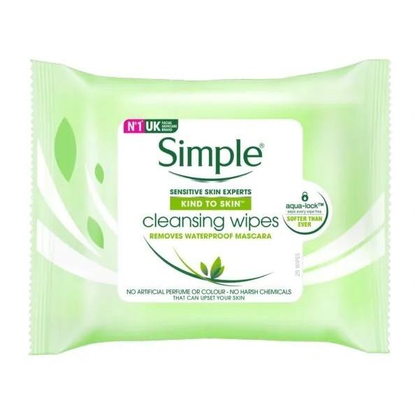 Simple Cleansing Facial Wipes (25's)