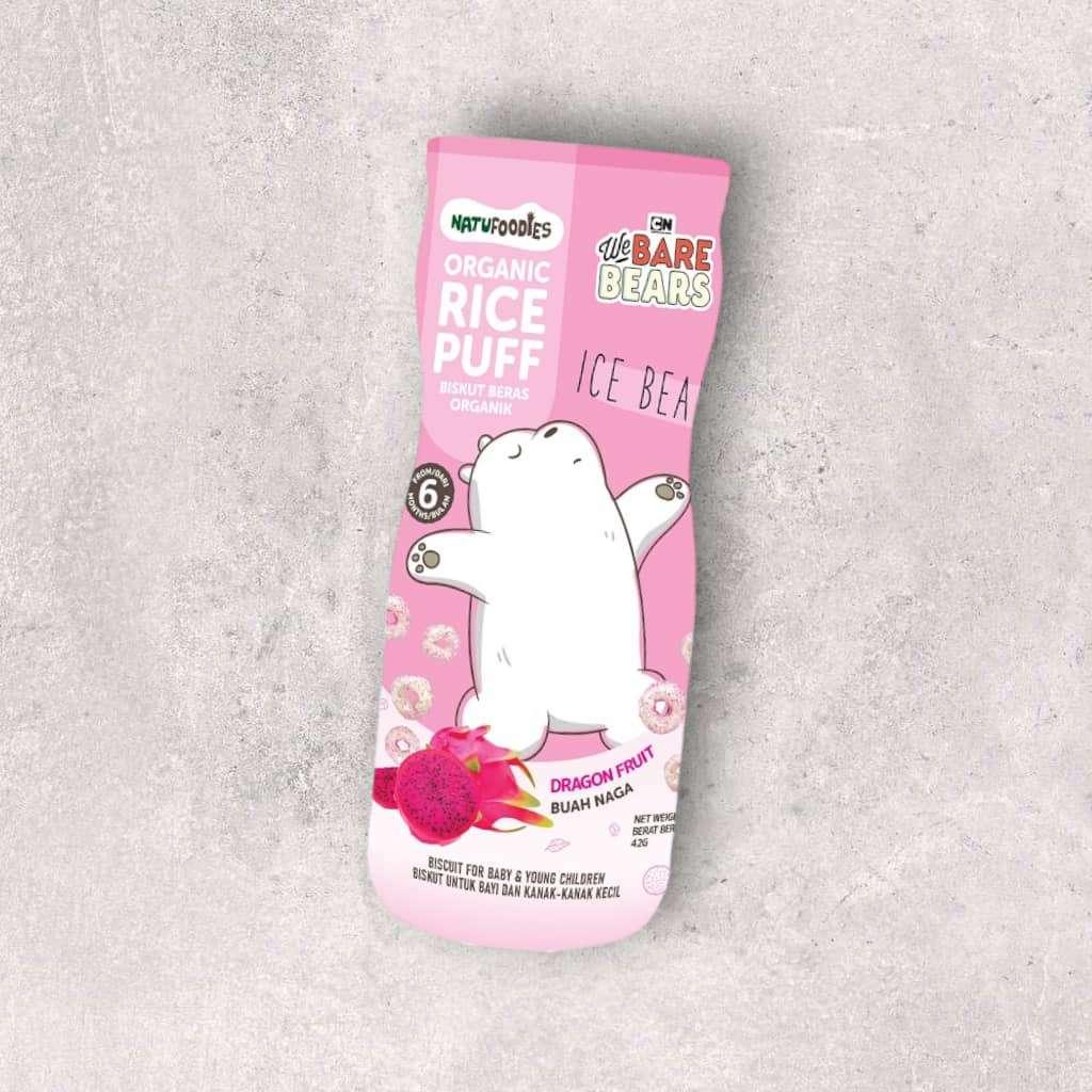 Natufoodies Organic Rice Puff Dragon Fruit 42g