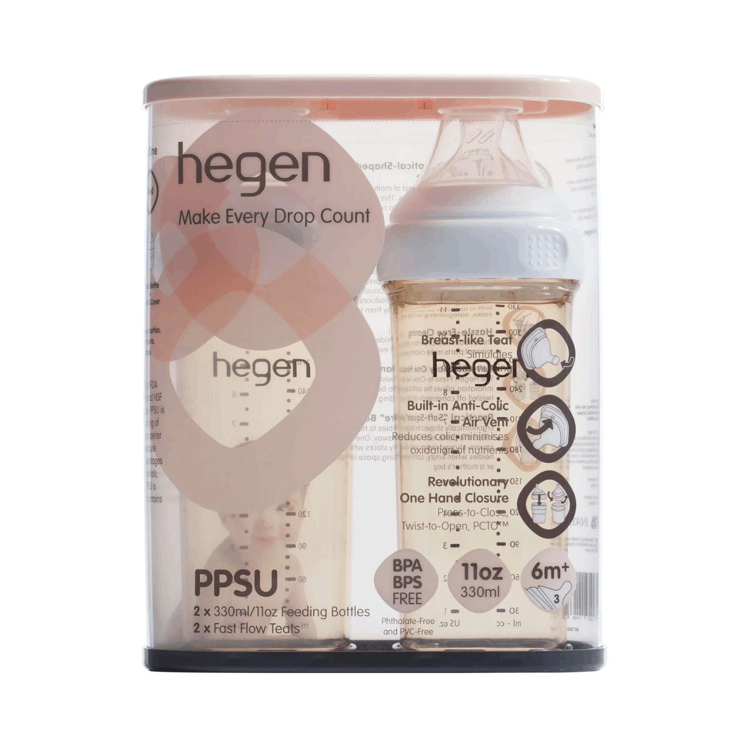 Hegen PCTO 330ml 11oz feeding bottle PPSU (2pack)