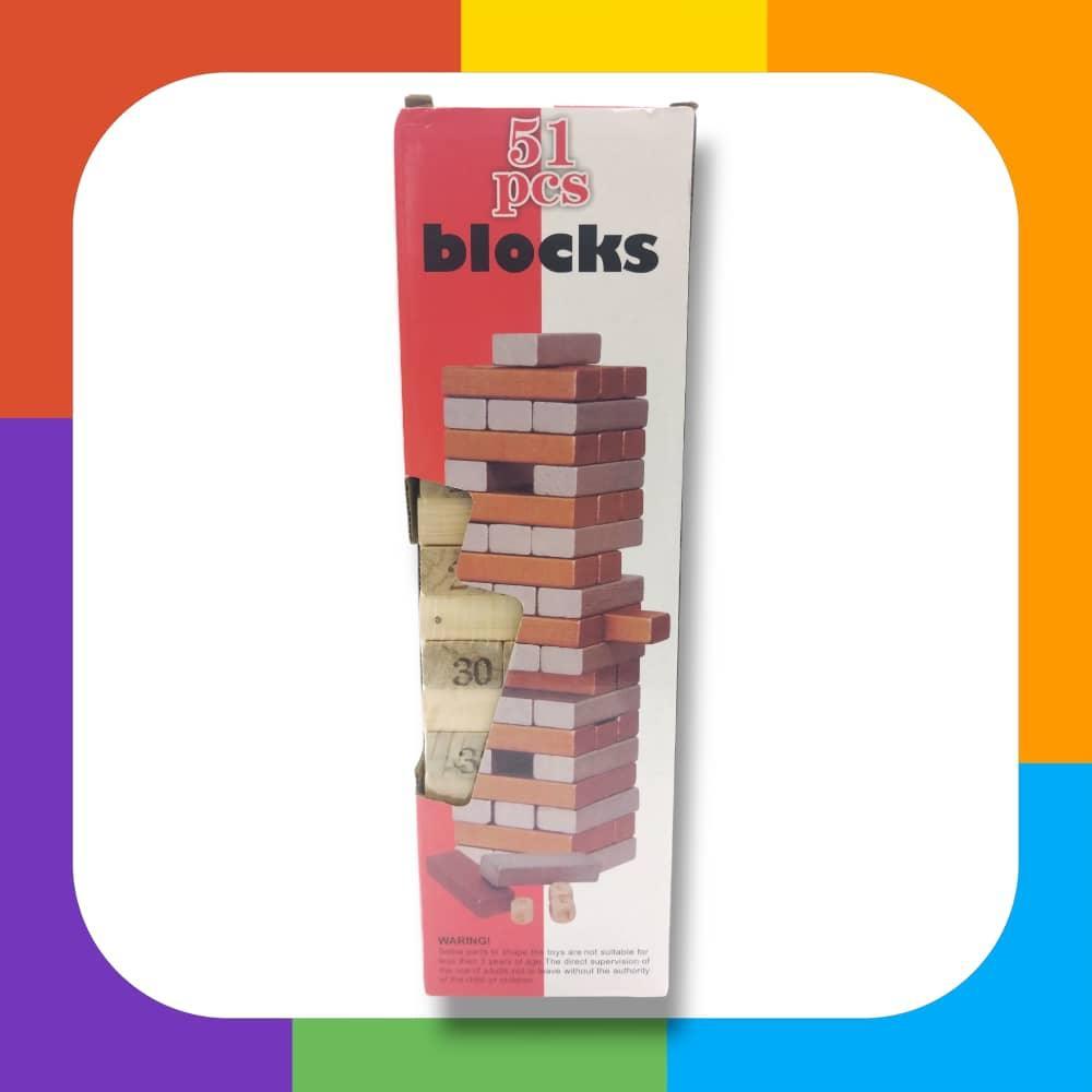 Wooden Tower Block Set 51pcs (HP7415)