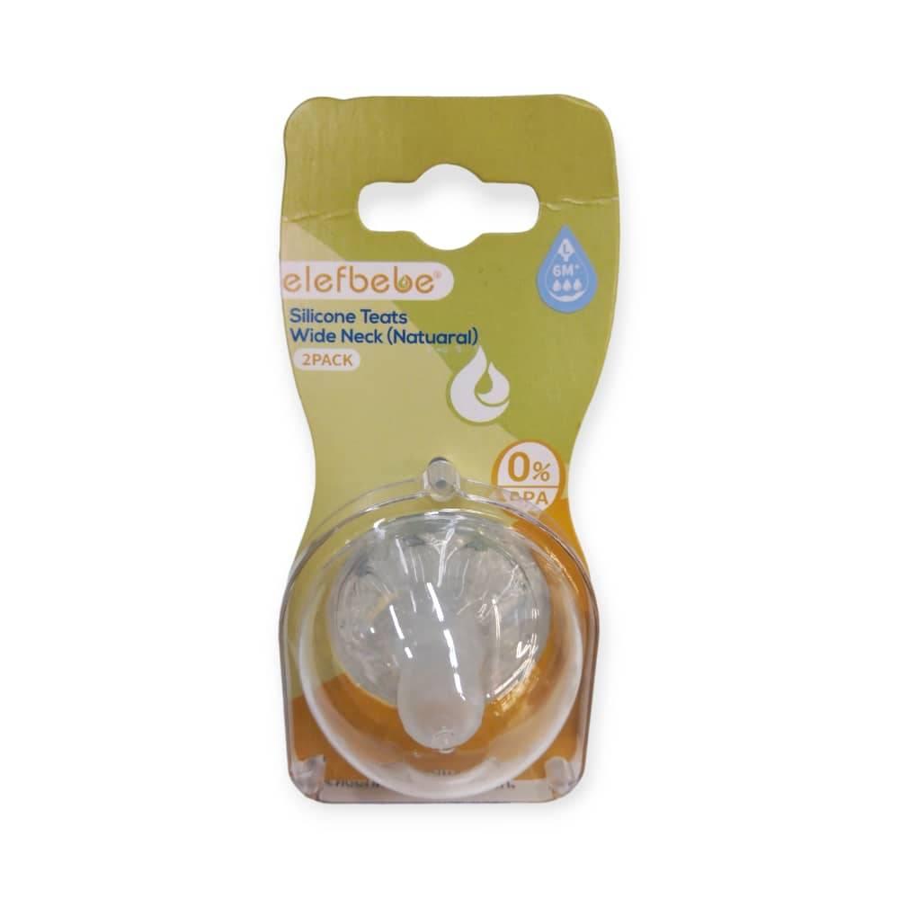 Elefbebe Wide Neck Teats (Natural) 2pcs 6M+
