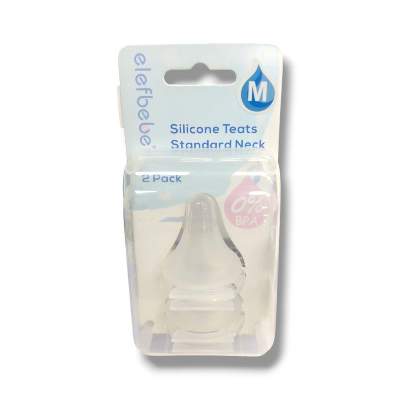Elefbebe Teats Standard Neck (M) 2pcs Medium Flow 3M+