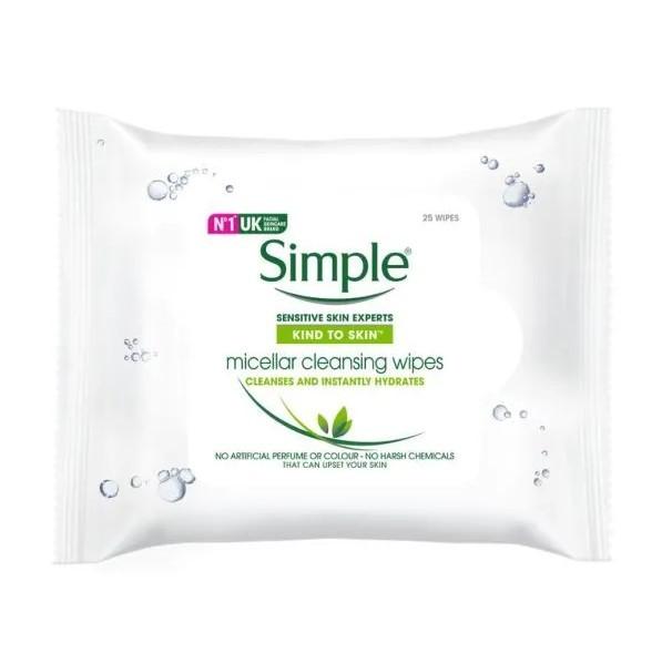 Simple Kind To Skin Micellar Cleansing Wipes 25's