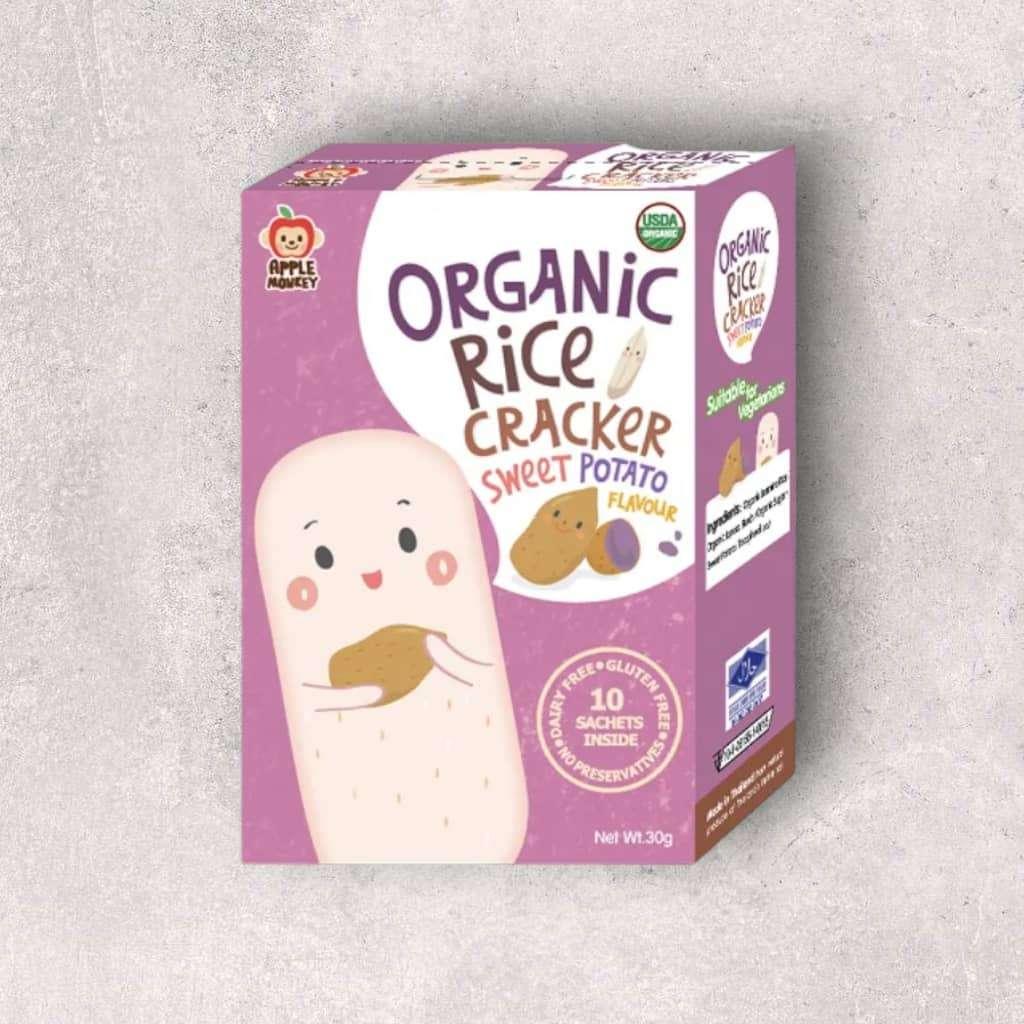 Apple Monkey Organic Rice Cracker Sweet Potato 30g