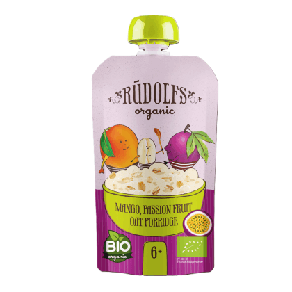 Rudolfs organic mango, passion fruit & oat porridge 110g