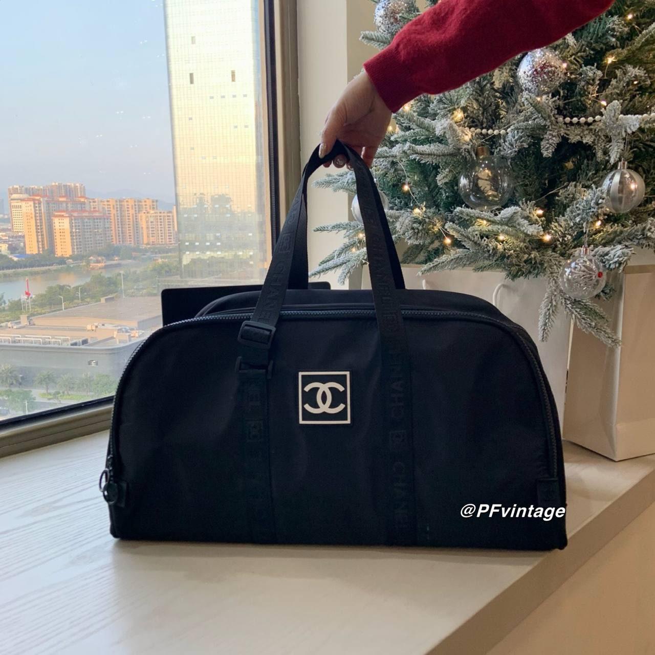 Chanel赠品包🎁黑色中古方标旅行袋