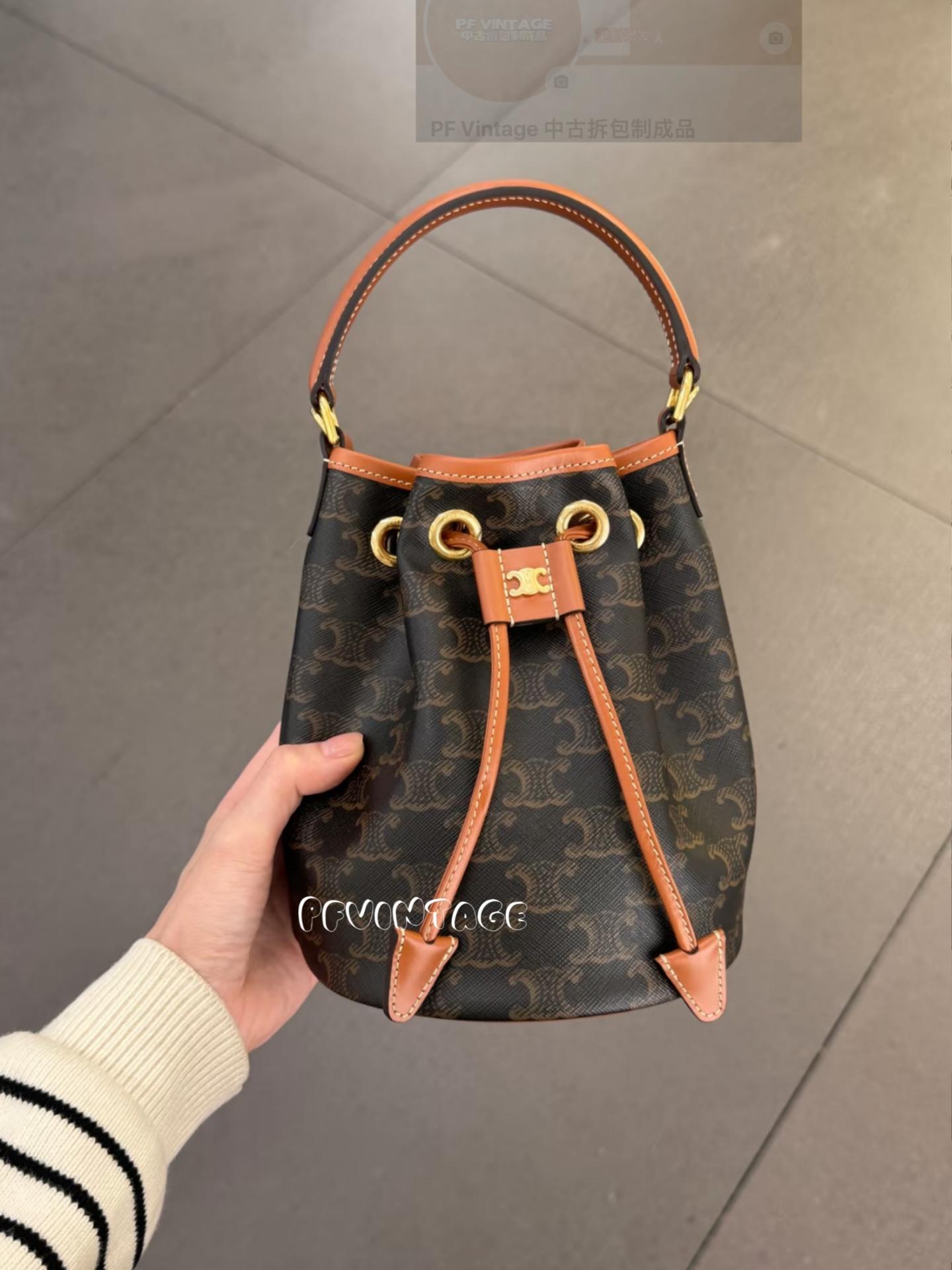 Celine 新款抽绳小号水桶包