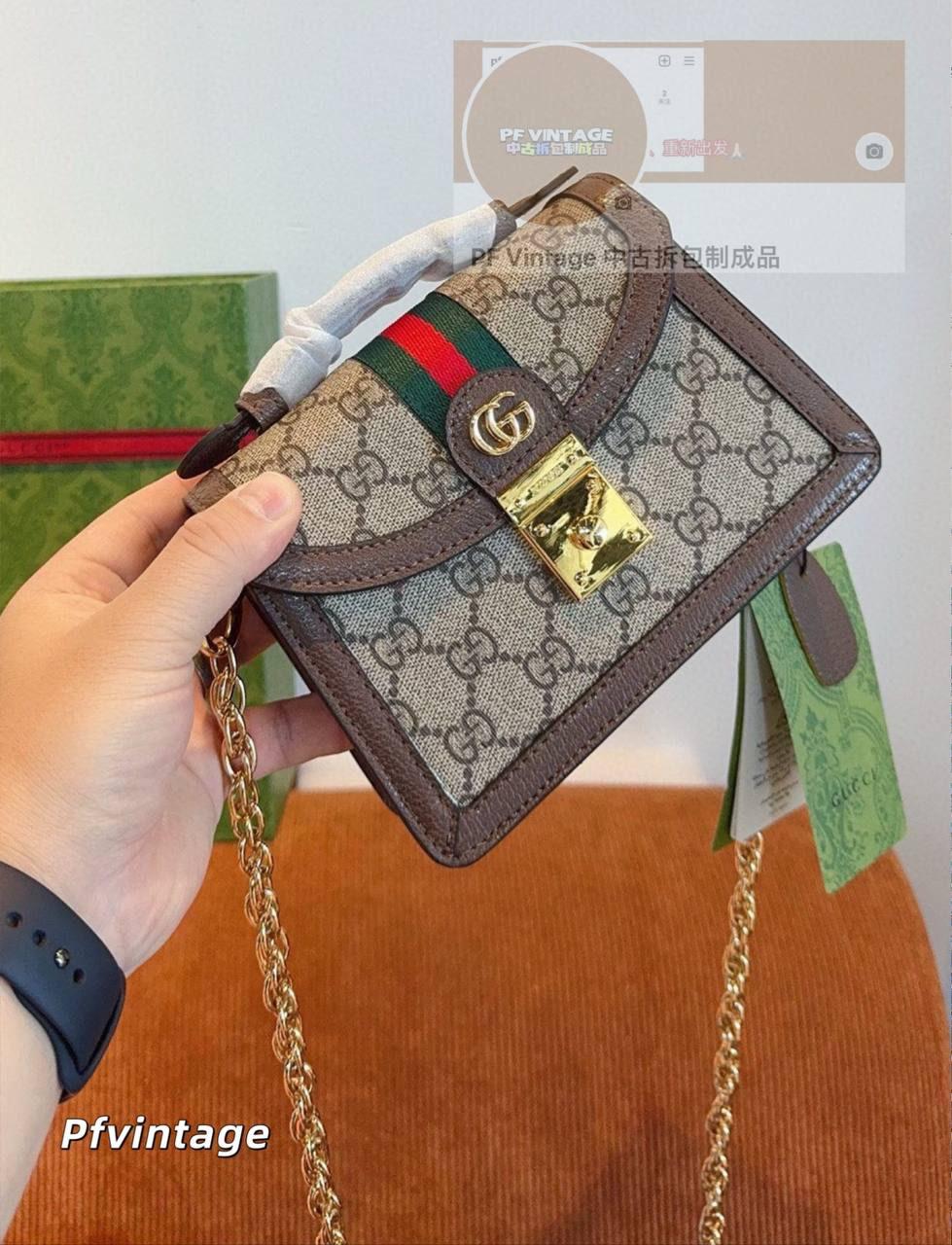 Gucci Ophidia系列迷你肩背包