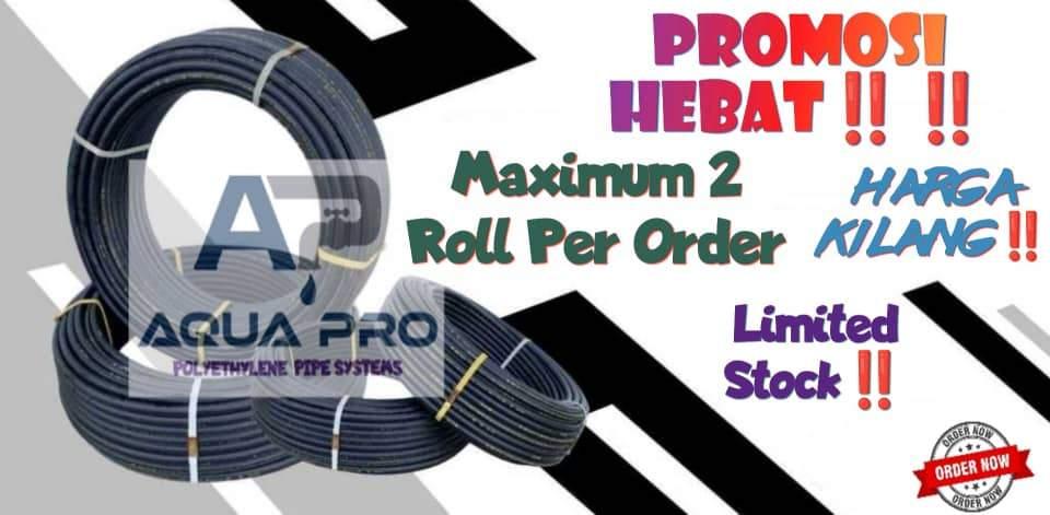 HDPE Poly Pipe 20mm X 100M PN12.5 Non SIrim