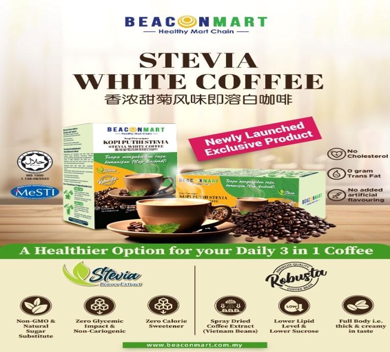 Stevia White Coffee(28g x 6sticks)  /   香浓甜菊风味即溶白咖啡(28g x 6包）