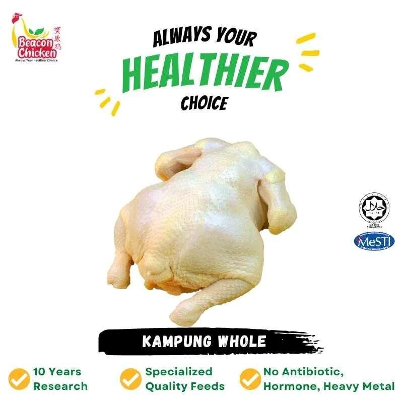 005.  Seaweed Whole Kampung Chicken 1.8kg+/- -海藻甘榜鸡 1.8kg+/-