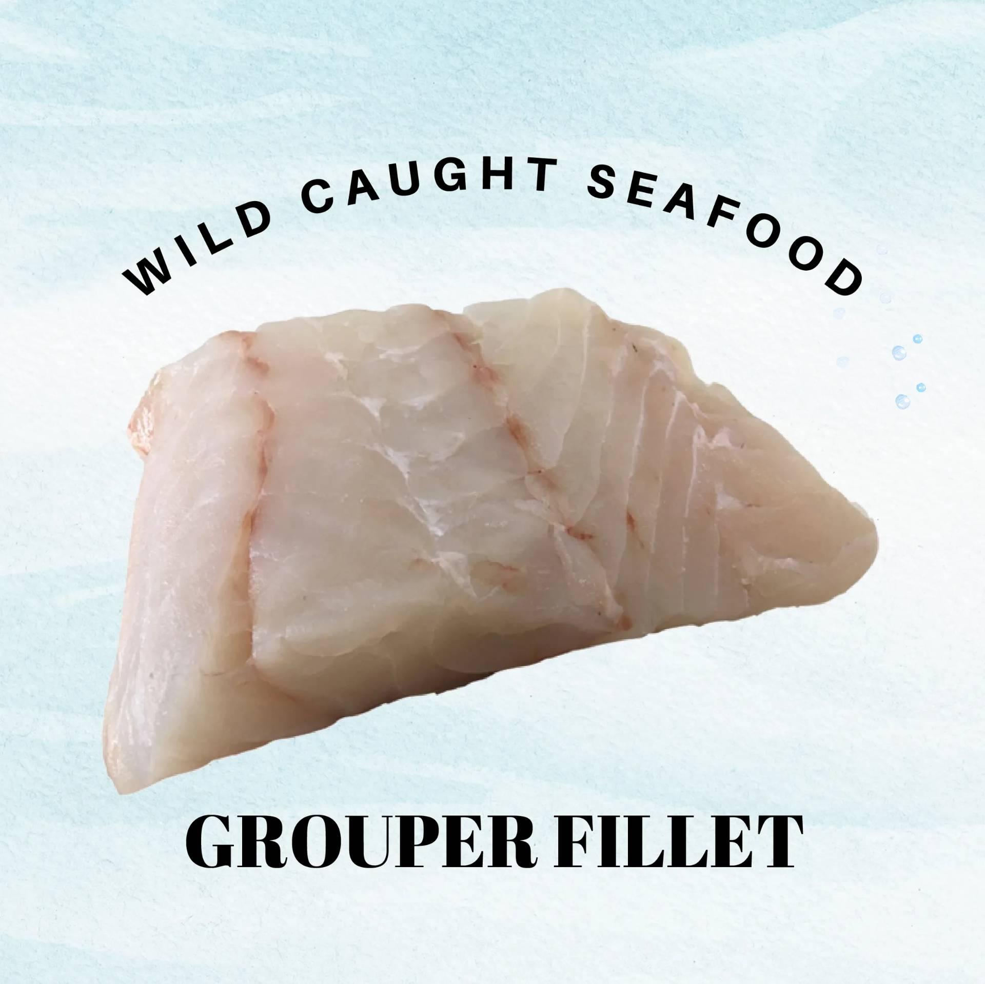 053a. Wild Caught Grouper Fillet 沙巴野生石斑鱼柳 (266g)