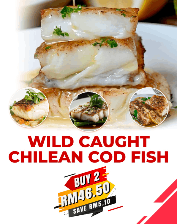 Wild Caught Chilean Cod Fish Portion Cut 101g - 135g Promotion