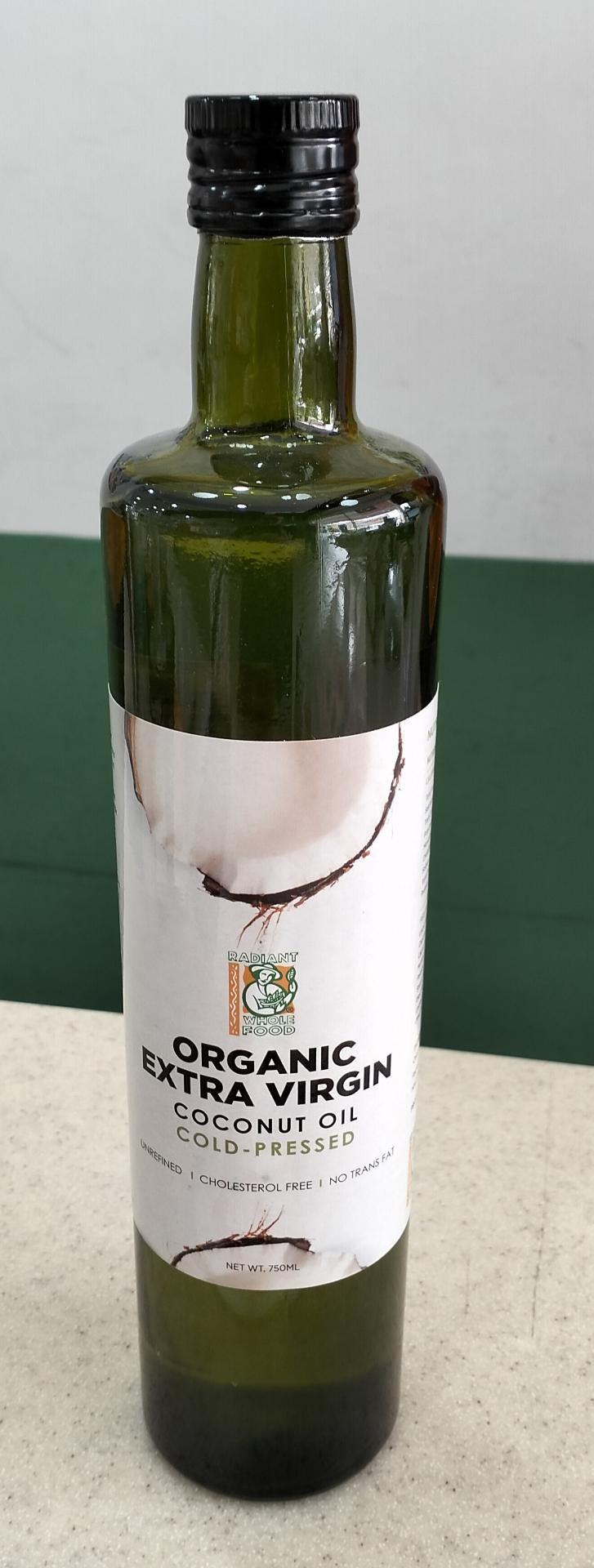 E/V Coconut oil 750ML , c/p. org