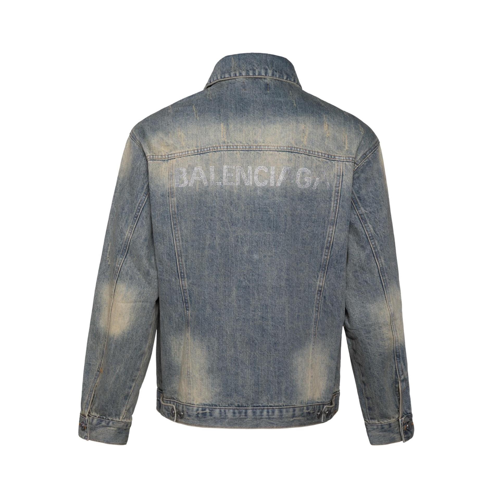 Balenciaga 做旧烫钻 牛仔外套