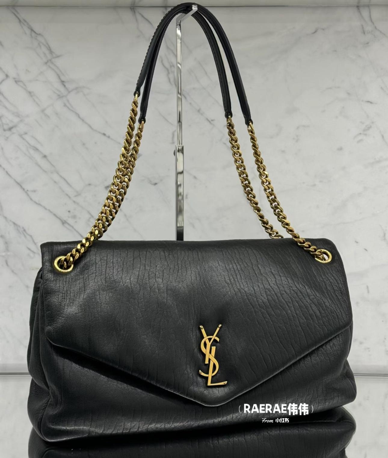 YSL Calypso 大象纹羊皮 法棍包