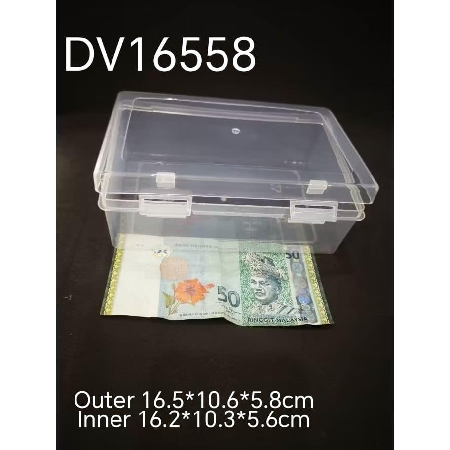 DV16558 Rectangular Translucent PP Plastic Parts Accessories Packaging Box With Lid长方形半透明PP塑料有盖零件配件包装盒