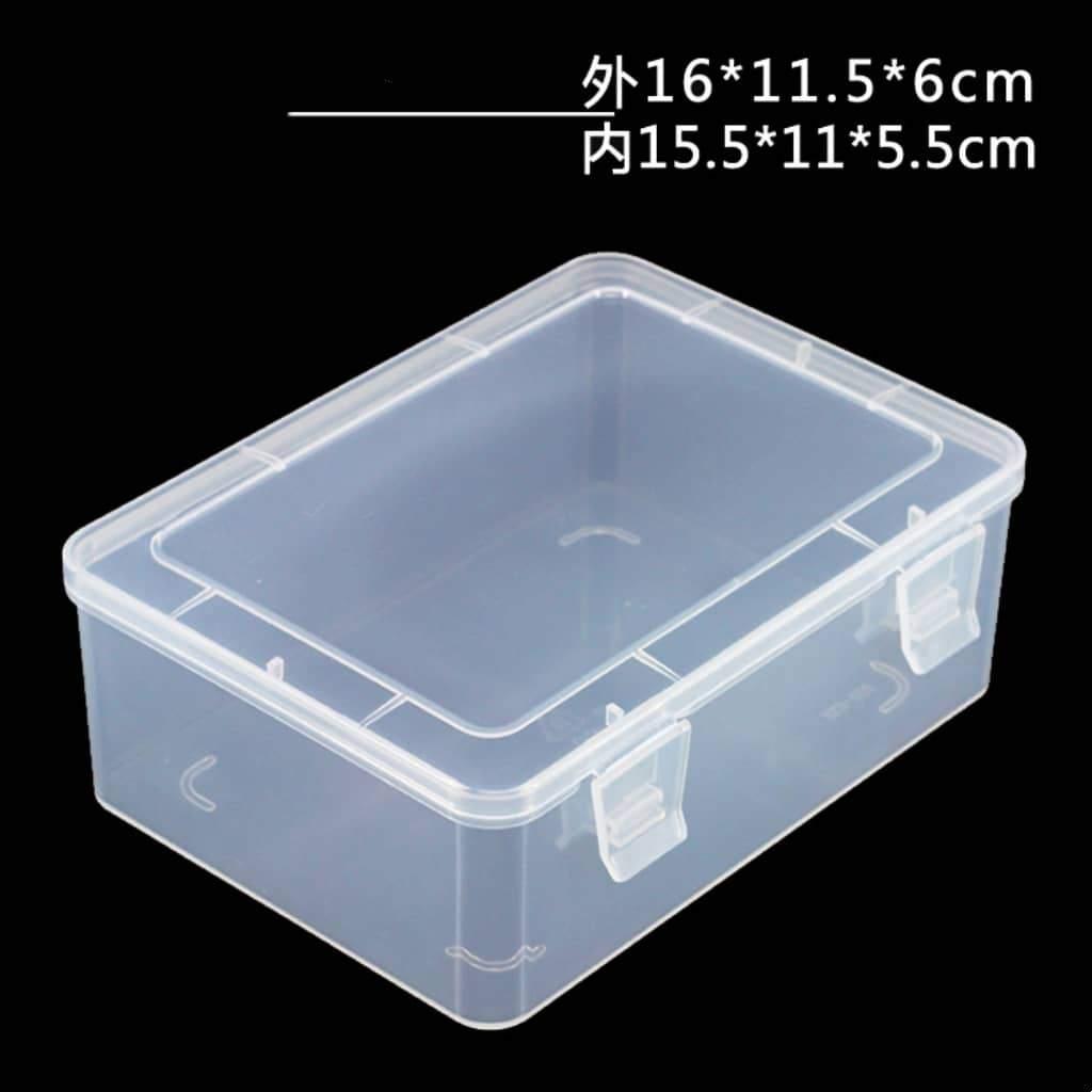DV18551 Transparent plastic box rectangular透明塑料盒长方形加厚有带盖工具零件盒收纳盒PP盒