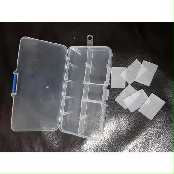 DV20110 Kotak plastik kecil 10 grid小号可拆10格透明塑料盒长方形PP零件盒元件盒包装收纳盒Small detachable 10 grid transparent rectangular PP component box