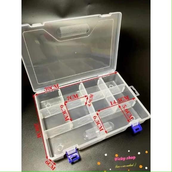 DV20010Detachable 10-compartment plastic compartmental finishing hardware tool jewelry box可拆10格塑料分格五金工具饰品盒子