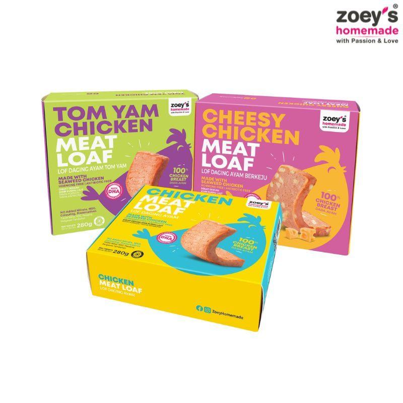 ZH【急凍】雞餐肉 Chicken Meat Loaf (Antibiotic-Free) (原味/芝士/tomyum) (280g)