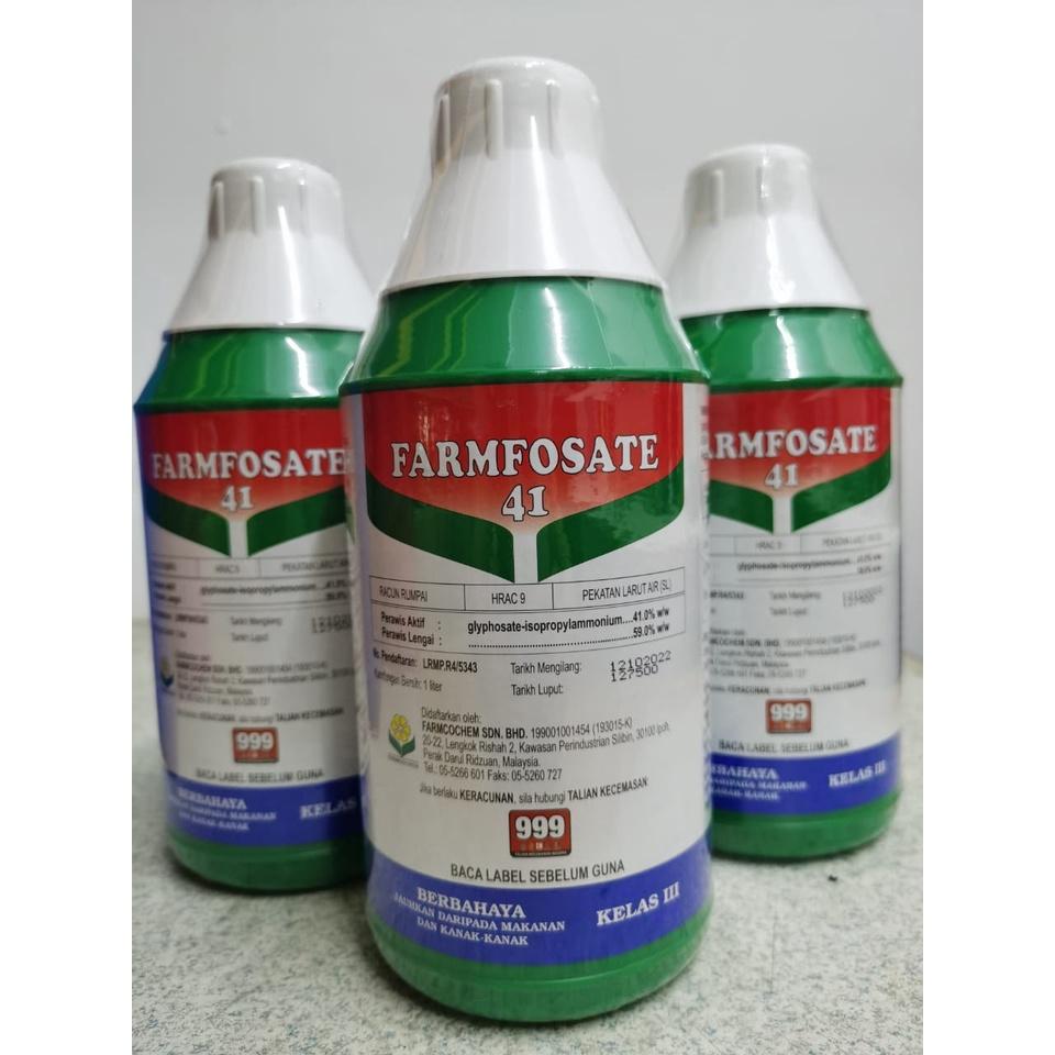 1L Farmfosate 41 (Sama Dengan Ecomax/Typhoon) Racun Rumput Lalang/Rumpai/Glyphosate41%