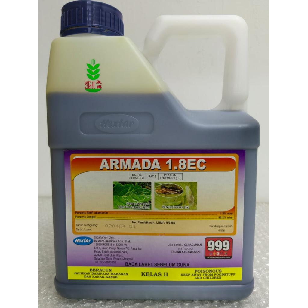 4L Hextar Armada 1.8EC / racun serangga / ulat pelombong daun / ulat plutella / abamectin / habamec / Abinsec/ Kenmec