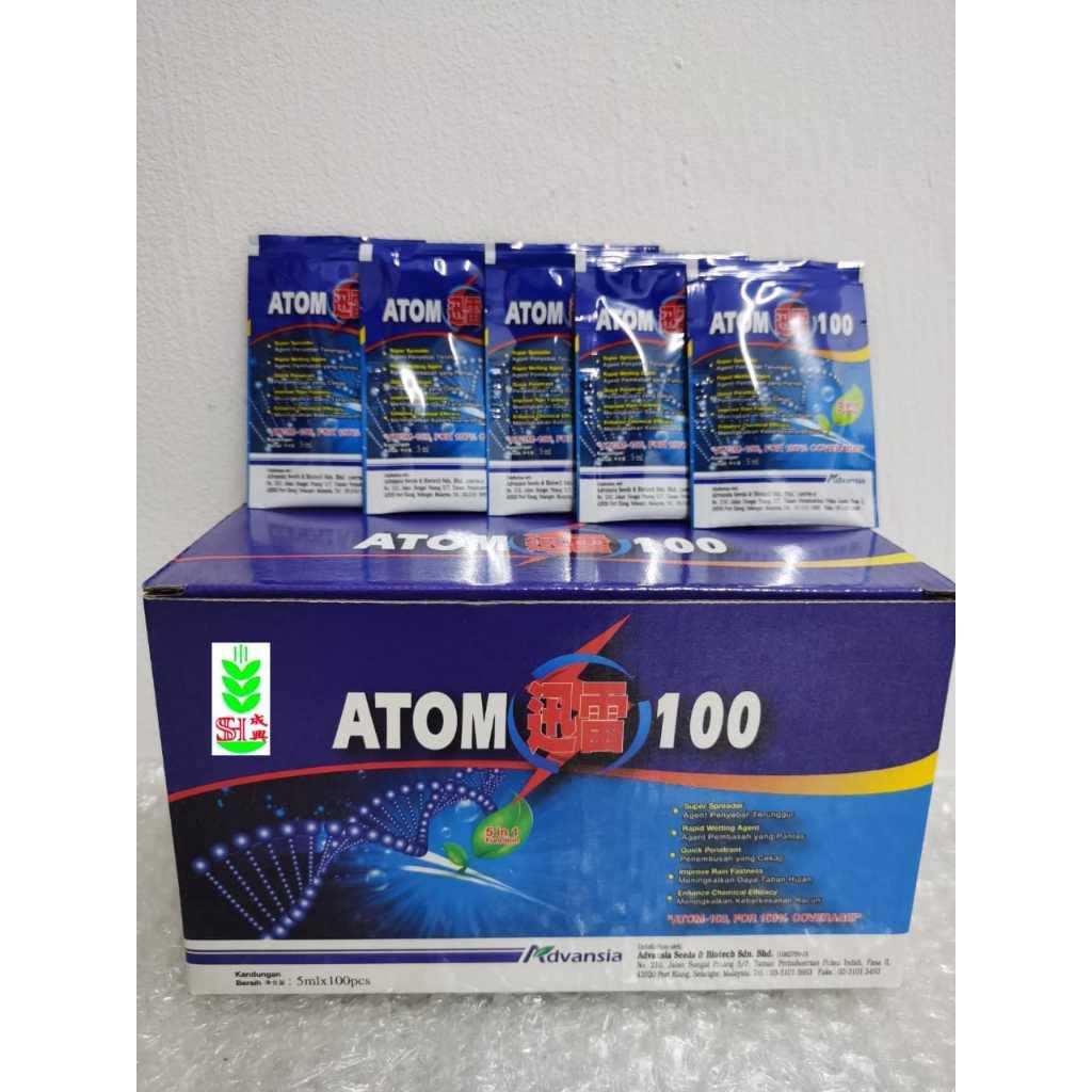 5ml ATOM (5paket) Pelekat Racun / Adjuvant / Surfactant / Pembasah Racun / Silifact / Gam Pertanian / Gam Racun