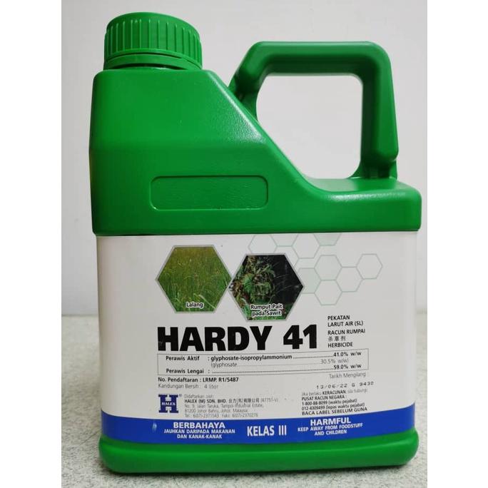 4 Litter Halex HARDY 41 (Sama Dengan Ecomax/Typhoon) Racun Rumput Lalang/Rumpai/Glyphosate41%
