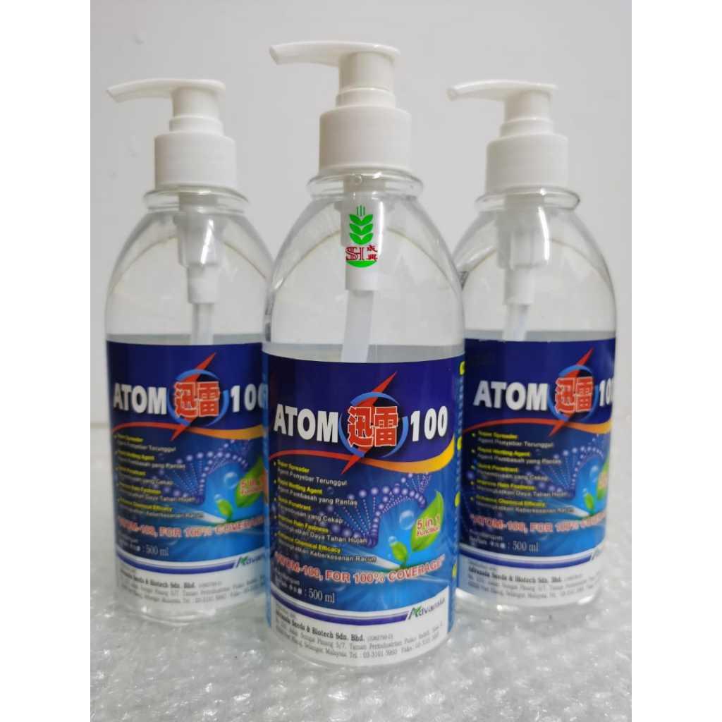 500ml ATOM 100 ADVANSIA Pelekat Racun / Adjuvant / Surfactant / Pembasah Racun / Silifact / Gam Pertanian / Gam Racun