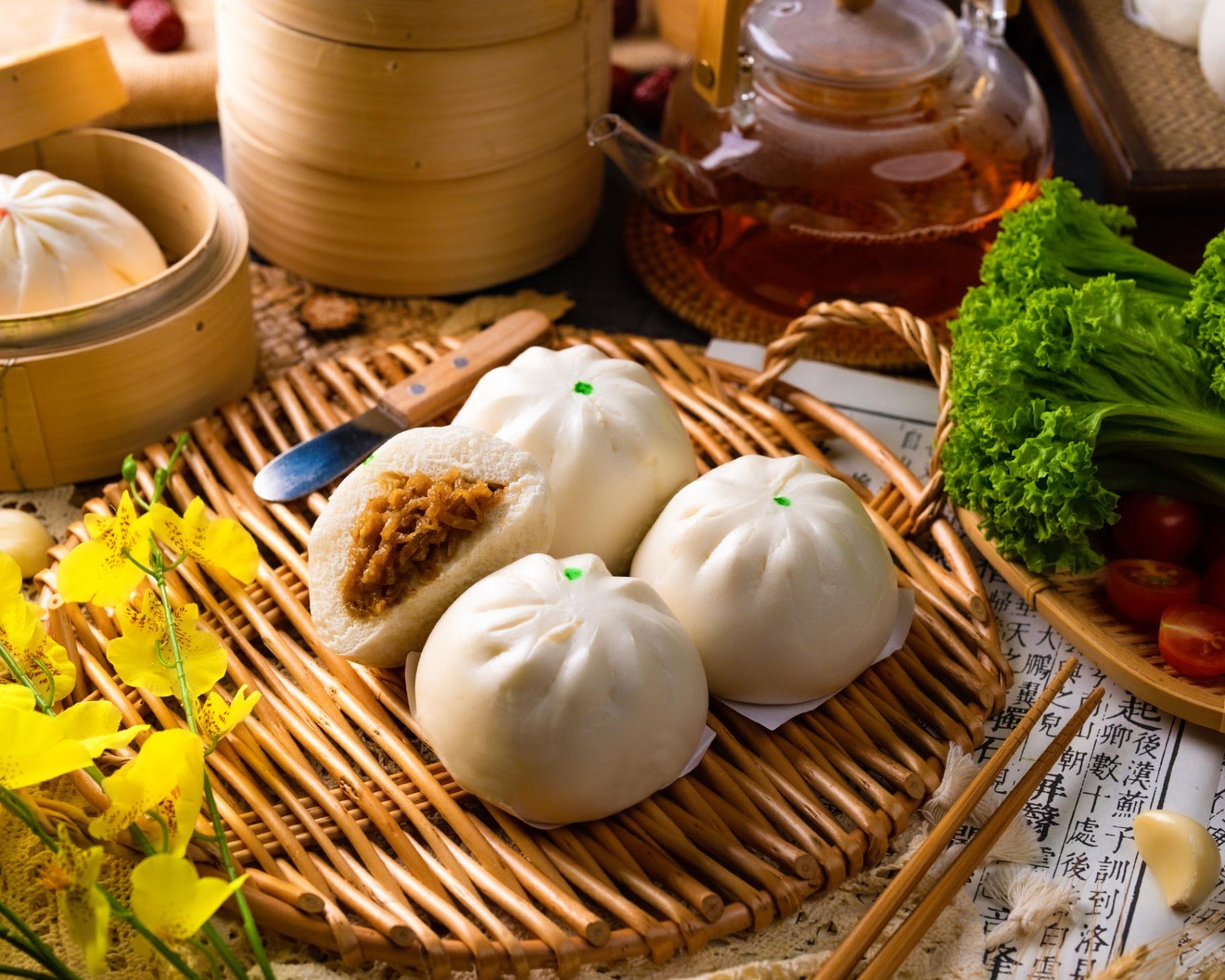 沙葛虾米菜包 Yam Bean Dry Shrimp Bao 4Pcs