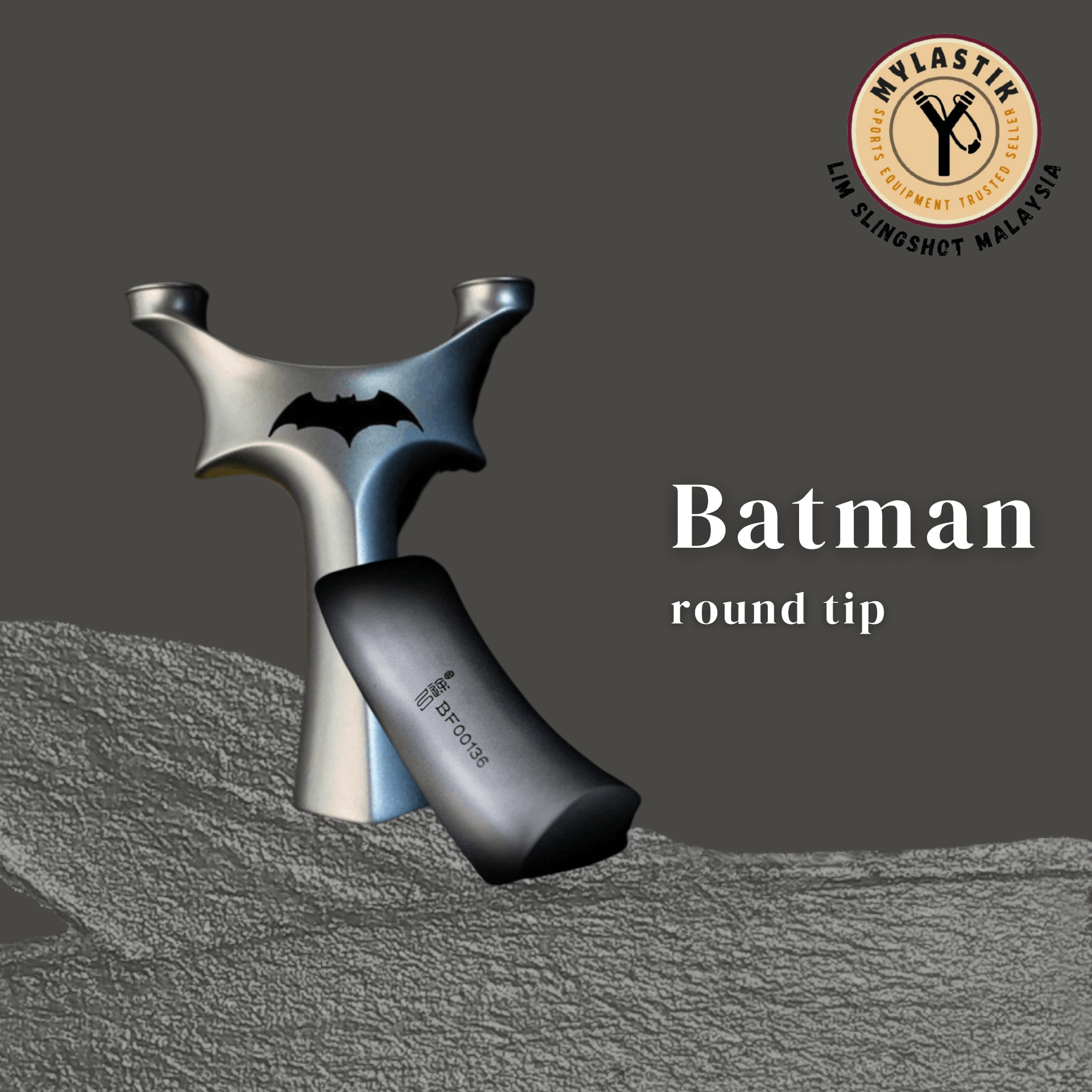 2024 New Model Batman Round Tip Full Stainless Steel Slingshot 8517MM 9017MM