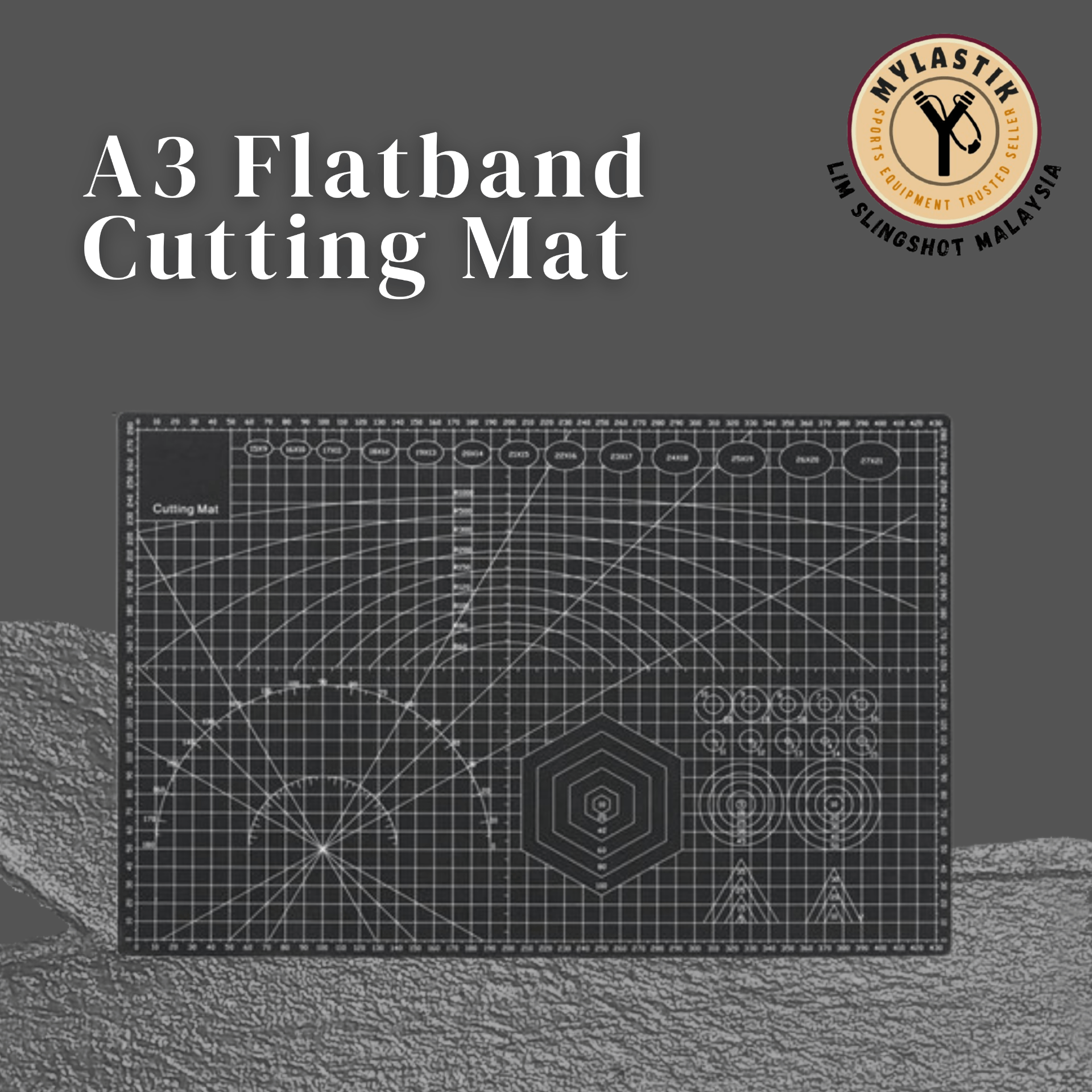 A3 FlatBand Black Cutting Mat
