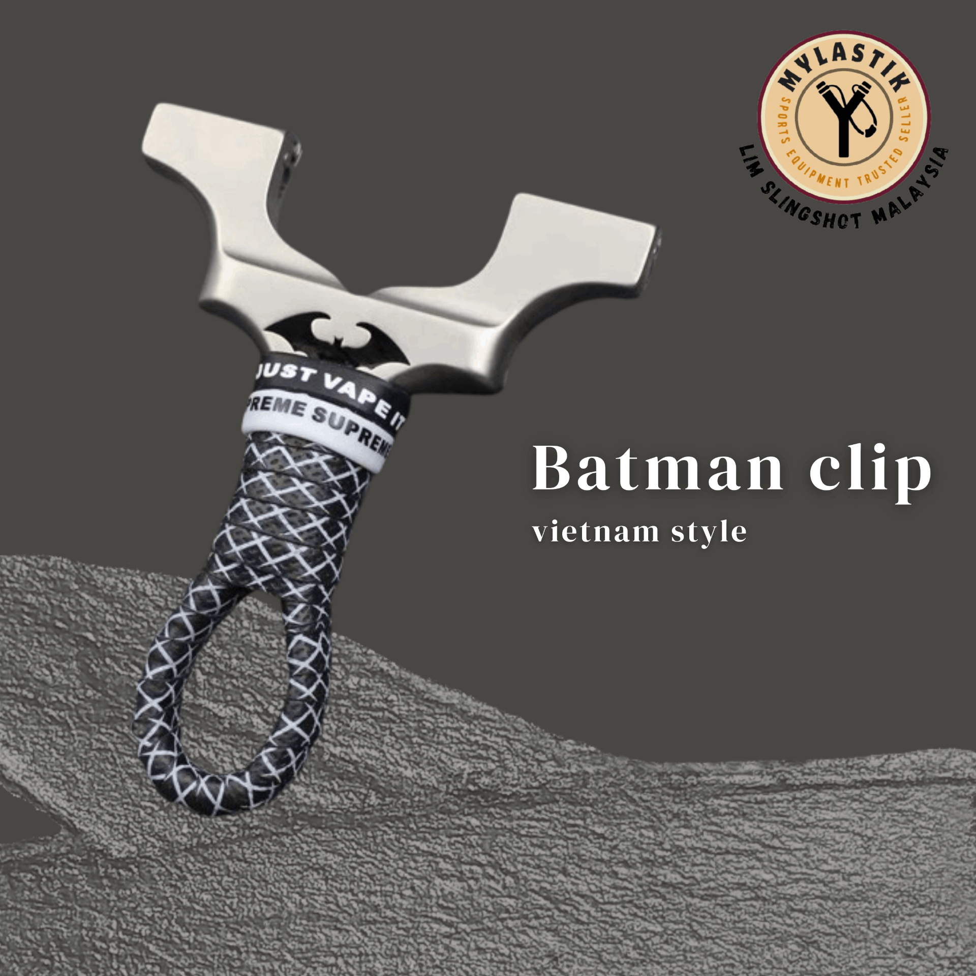 Batman Clip Vietnam Style Stainless Steel Slingshot 9025MM