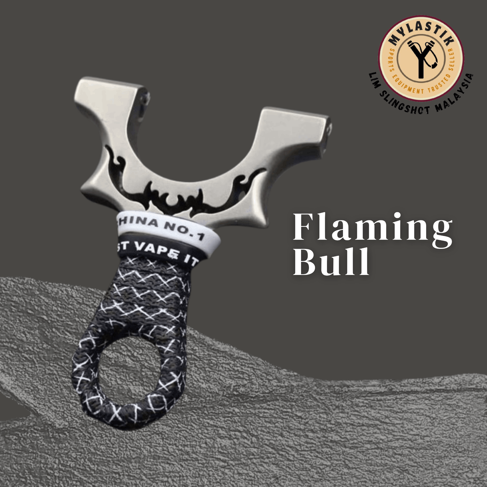 Flaming Bull Stainless Steel Slingshot 8020MM