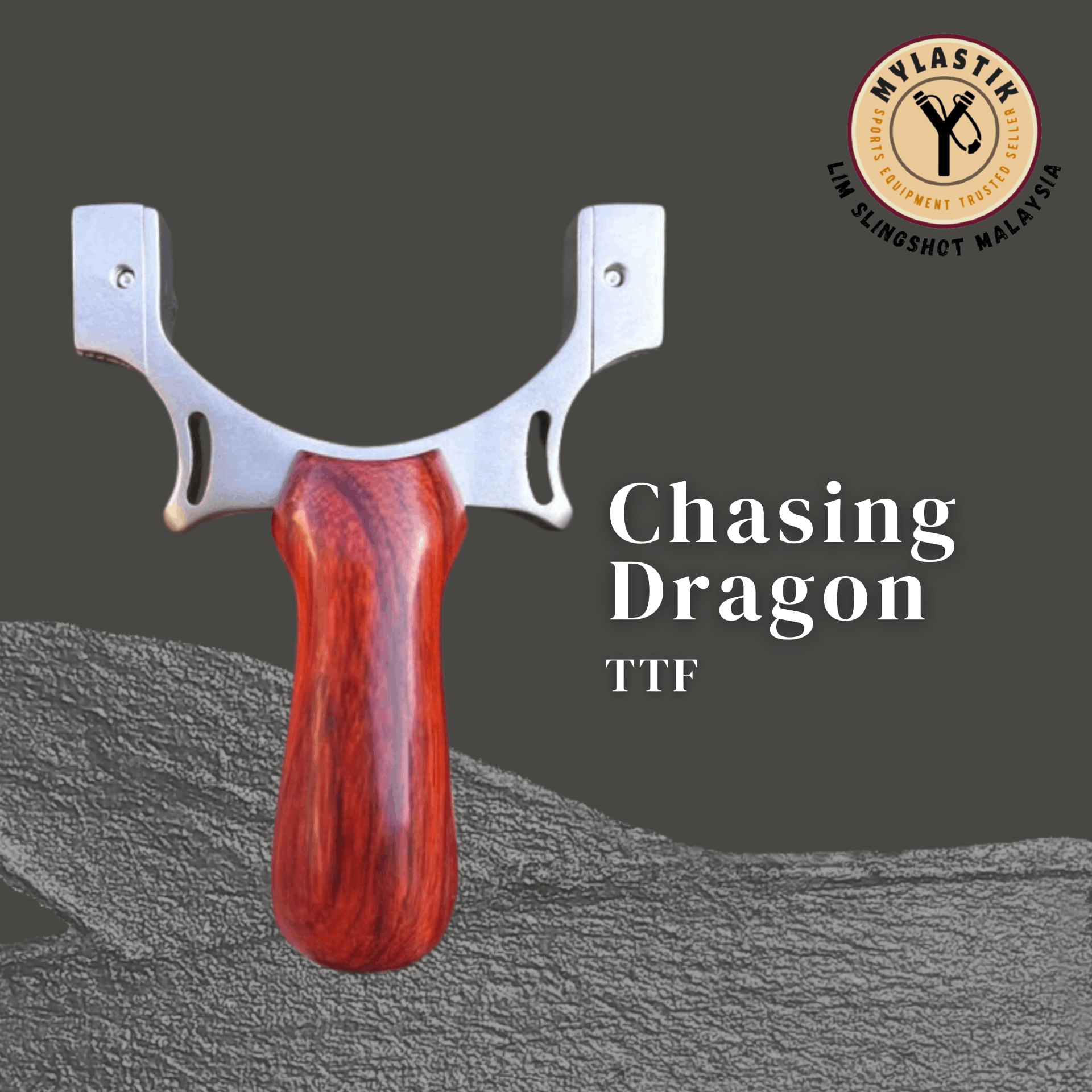 Chasing Dragon TTF Stainless Steel Wood Slingshot 9022MM