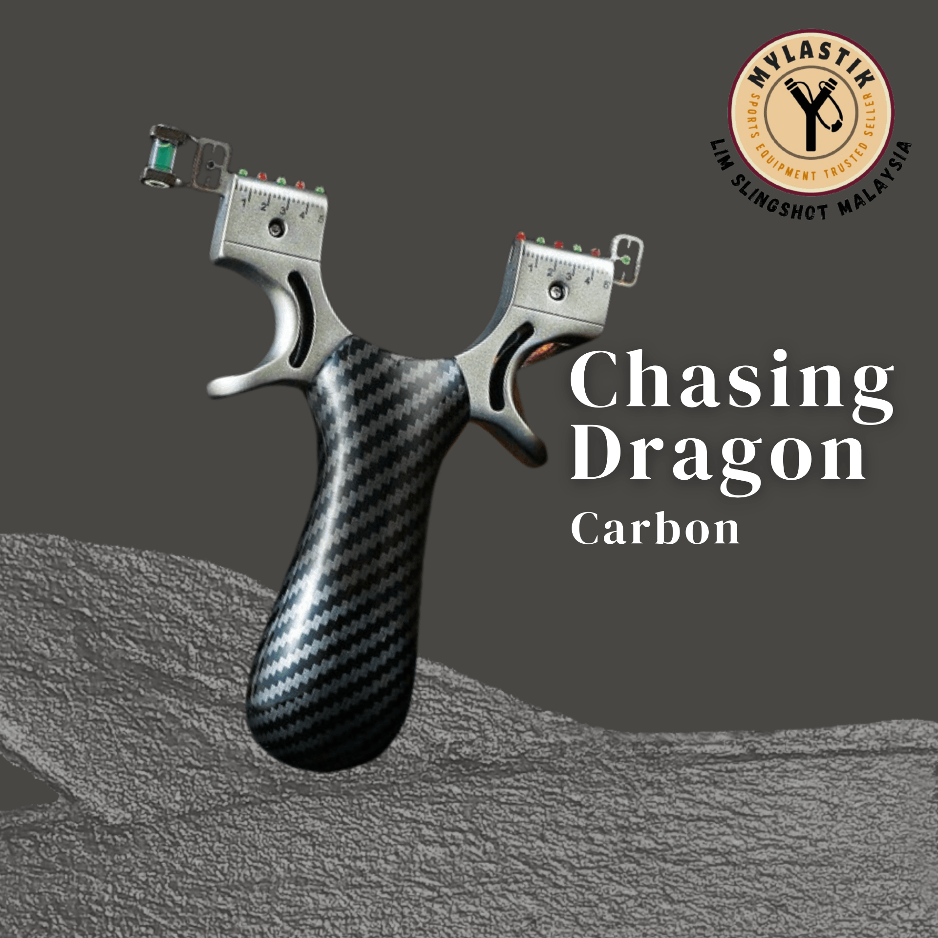 Chasing Dragon Stainless Steel Poly Carbon Slingshot 8020MM