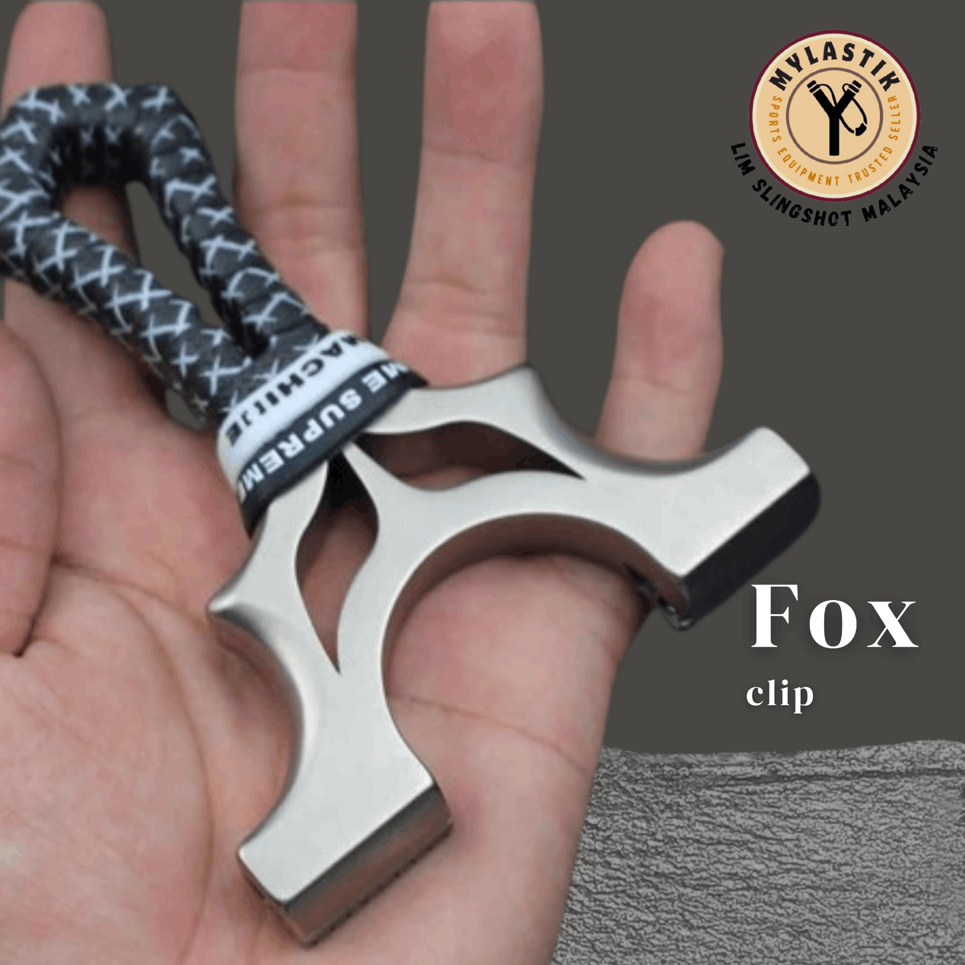 Fox Fork Clip Stainless Steel Slingshot 9025MM